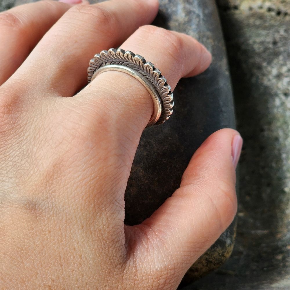 Hill tribe silver ring